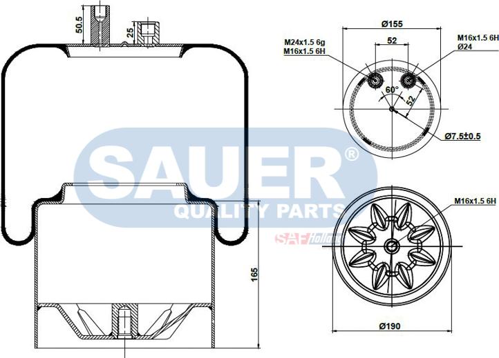 SAUER S2294390323 - Metallipalje, ilmajousitus inparts.fi