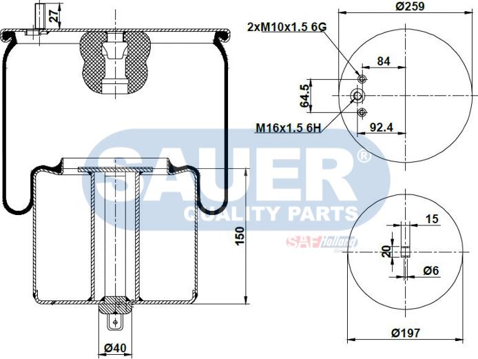 SAUER S2294713302 - Metallipalje, ilmajousitus inparts.fi