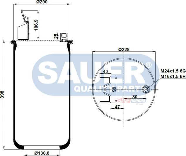 SAUER S2296418100 - Metallipalje, ilmajousitus inparts.fi