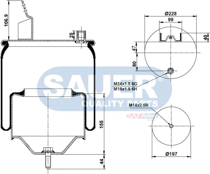 SAUER S2296420300 - Metallipalje, ilmajousitus inparts.fi