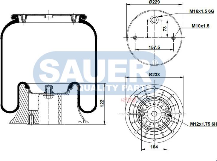 SAUER S2296251200 - Metallipalje, ilmajousitus inparts.fi