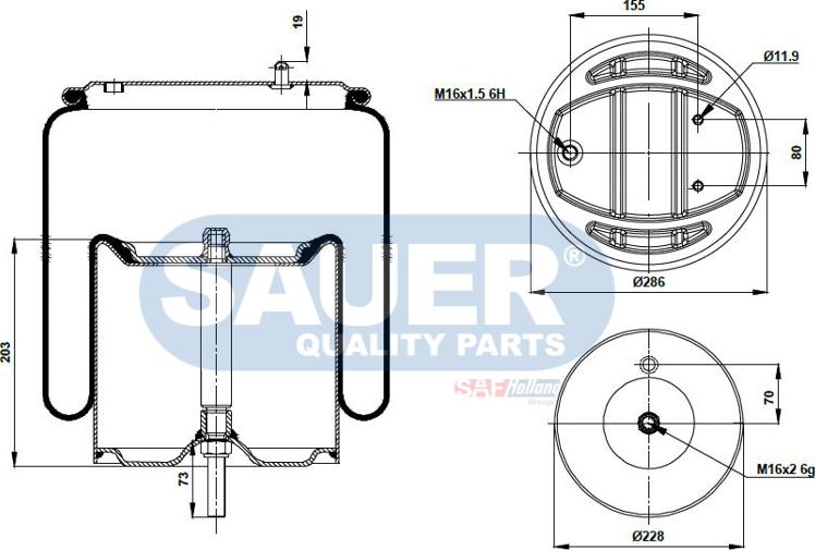 SAUER S2296700302 - Metallipalje, ilmajousitus inparts.fi