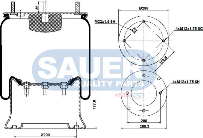 SAUER S2290813300 - Metallipalje, ilmajousitus inparts.fi