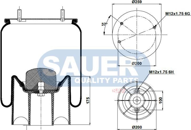 SAUER S2298608200 - Metallipalje, ilmajousitus inparts.fi