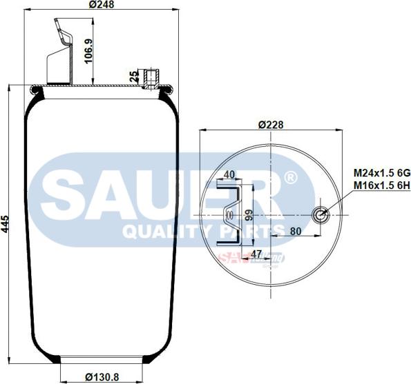 SAUER S2297803100 - Metallipalje, ilmajousitus inparts.fi