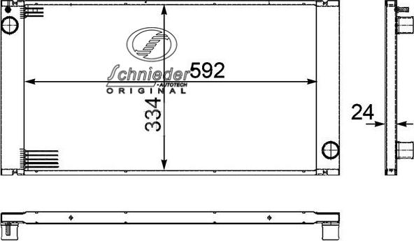 SCHNIEDER AUTOTECH BMS33.00033 - Jäähdytin,moottorin jäähdytys inparts.fi