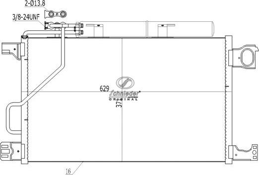 SCHNIEDER AUTOTECH BZS85.00169 - Lauhdutin, ilmastointilaite inparts.fi