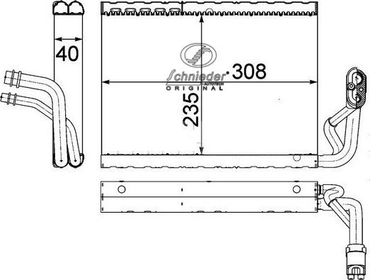 SCHNIEDER AUTOTECH BZS85.00106 - Höyrystin, ilmastointilaite inparts.fi