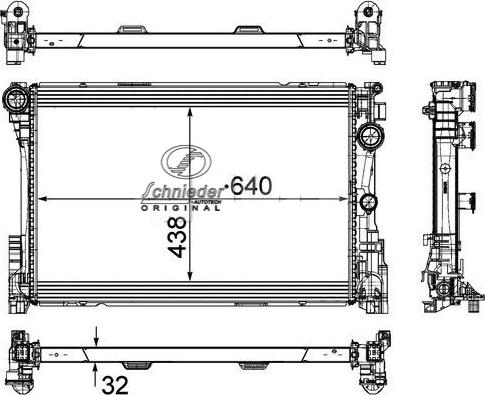 SCHNIEDER AUTOTECH BZS33.00191 - Jäähdytin,moottorin jäähdytys inparts.fi