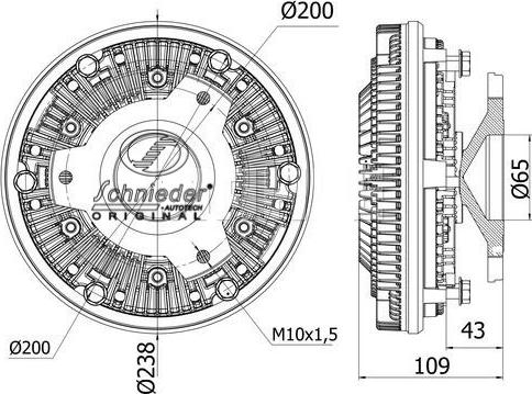 SCHNIEDER AUTOTECH BZT25.00004 - Kytkin, jäähdytystuuletin inparts.fi