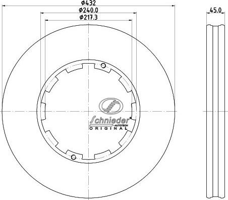 SCHNIEDER AUTOTECH DFT55.00077 - Jarrulevy inparts.fi