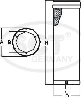 SCT-MANNOL SW 3845 - Ilmansuodatin inparts.fi