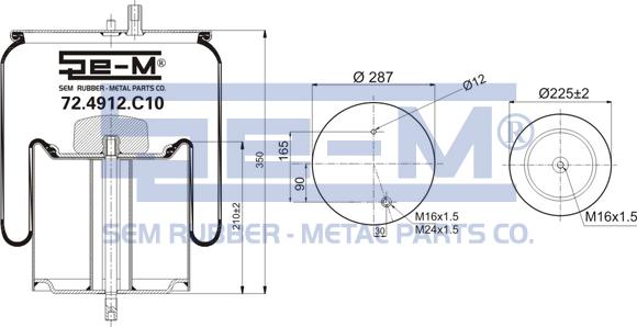 Sem Lastik 72.4912.C10 - Metallipalje, ilmajousitus inparts.fi