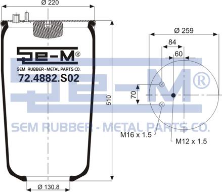 Sem Lastik 72.4882.S02 - Metallipalje, ilmajousitus inparts.fi