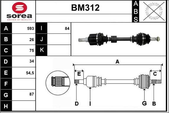 Sera BM312 - Vetoakseli inparts.fi