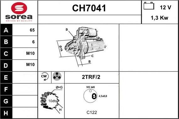 Sera CH7041 - Käynnistinmoottori inparts.fi