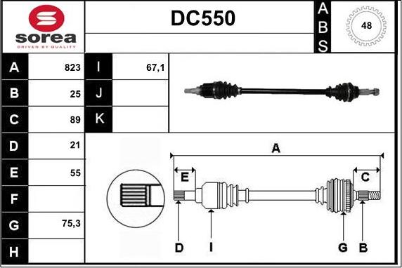 Sera DC550 - Vetoakseli inparts.fi