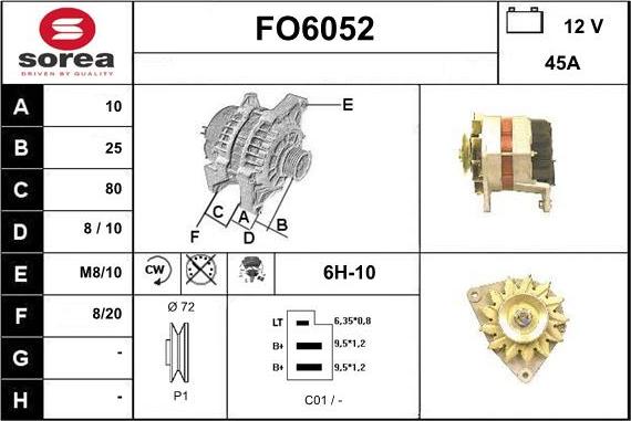 Sera FO6052 - Laturi inparts.fi