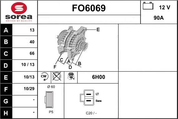 Sera FO6069 - Laturi inparts.fi