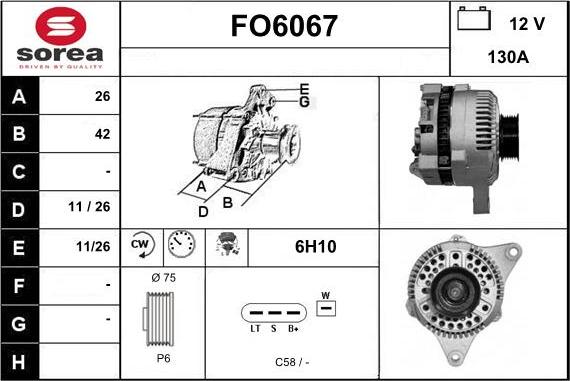 Sera FO6067 - Laturi inparts.fi