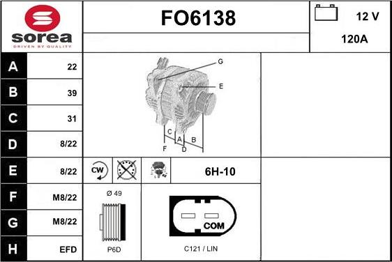 Sera FO6138 - Laturi inparts.fi