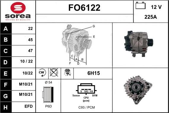 Sera FO6122 - Laturi inparts.fi