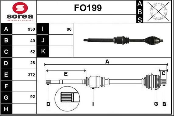 Sera FO199 - Vetoakseli inparts.fi