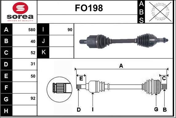 Sera FO198 - Vetoakseli inparts.fi