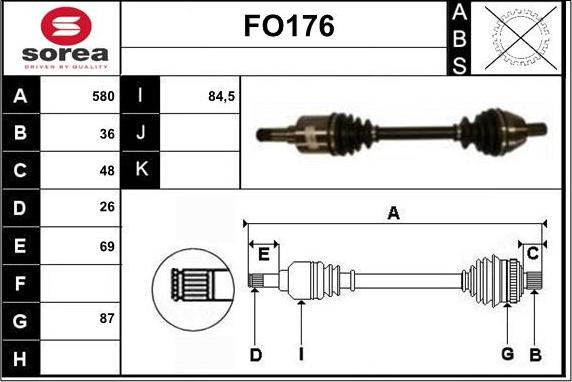 Sera FO176 - Vetoakseli inparts.fi