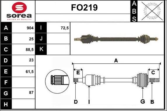 Sera FO219 - Vetoakseli inparts.fi