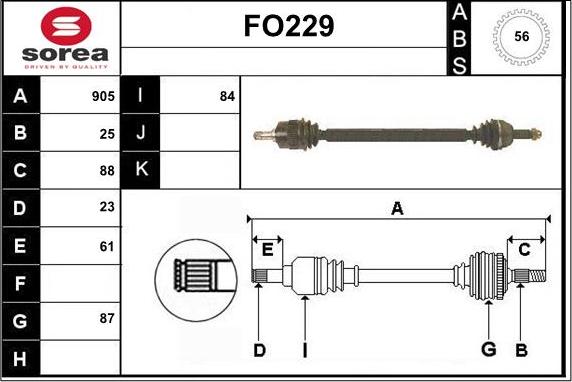 Sera FO229 - Vetoakseli inparts.fi