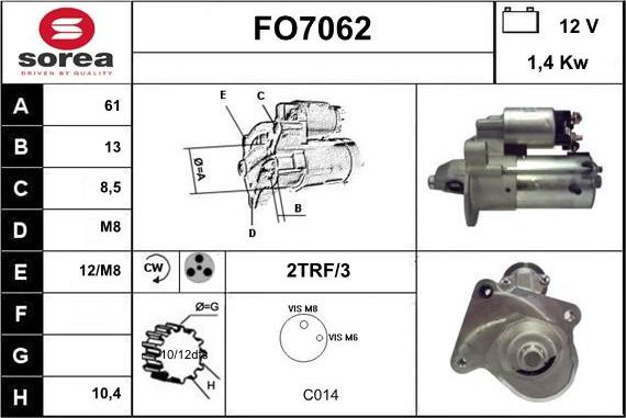 Sera FO7062 - Käynnistinmoottori inparts.fi