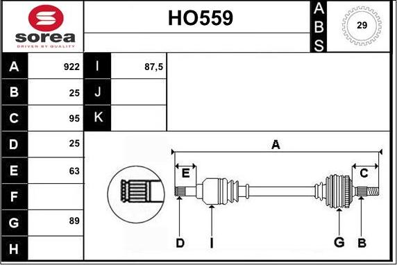 Sera HO559 - Vetoakseli inparts.fi