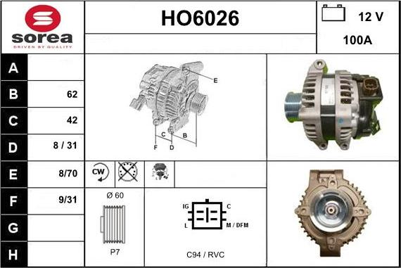 Sera HO6026 - Laturi inparts.fi