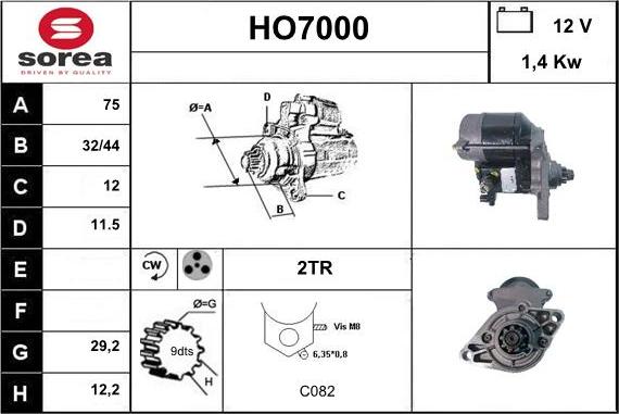 Sera HO7000 - Käynnistinmoottori inparts.fi