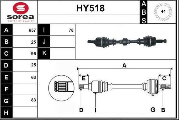 Sera HY518 - Vetoakseli inparts.fi