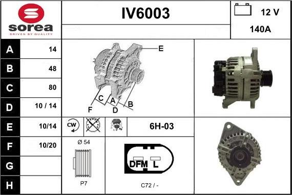 Sera IV6003 - Laturi inparts.fi