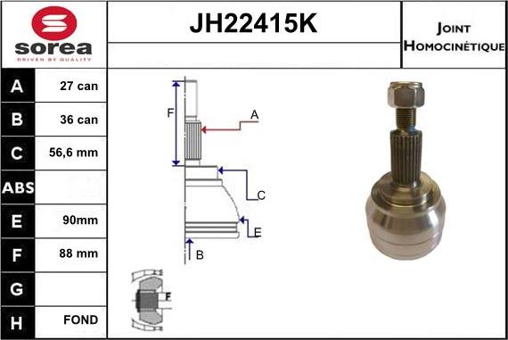 Sera JH22415K - Nivelsarja, vetoakseli inparts.fi