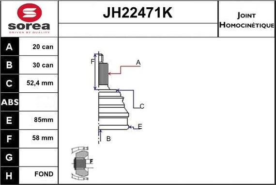 Sera JH22471K - Nivelsarja, vetoakseli inparts.fi