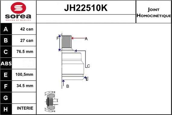 Sera JH22510K - Nivelsarja, vetoakseli inparts.fi