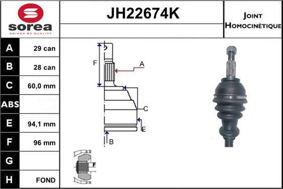 Sera JH22674K - Nivelsarja, vetoakseli inparts.fi