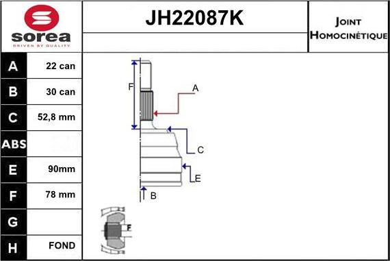 Sera JH22087K - Nivelsarja, vetoakseli inparts.fi
