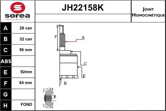 Sera JH22158K - Nivelsarja, vetoakseli inparts.fi