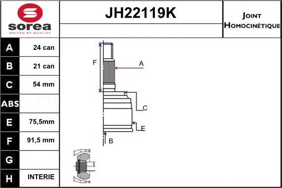 Sera JH22119K - Nivelsarja, vetoakseli inparts.fi