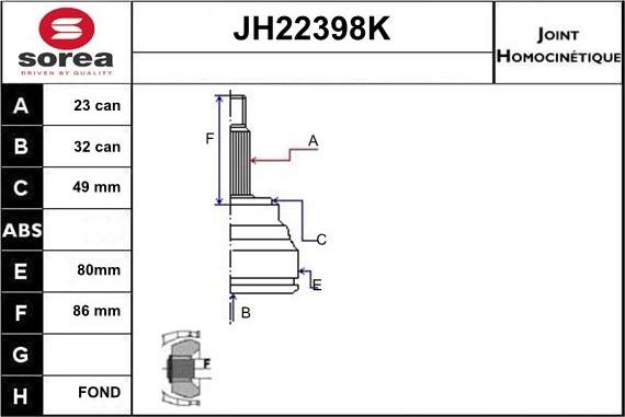 Sera JH22398K - Nivelsarja, vetoakseli inparts.fi