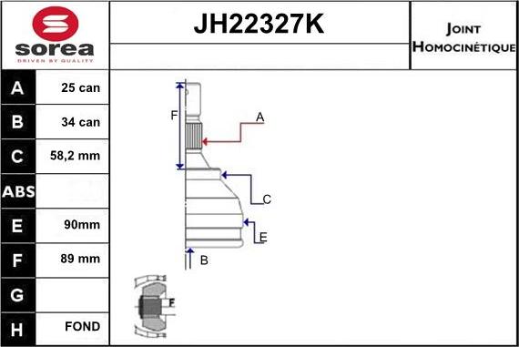 Sera JH22327K - Nivelsarja, vetoakseli inparts.fi