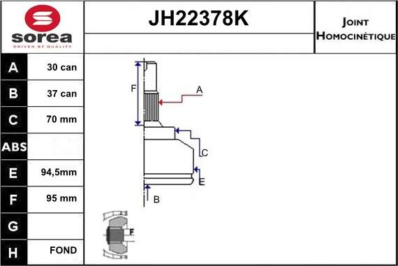 Sera JH22378K - Nivelsarja, vetoakseli inparts.fi