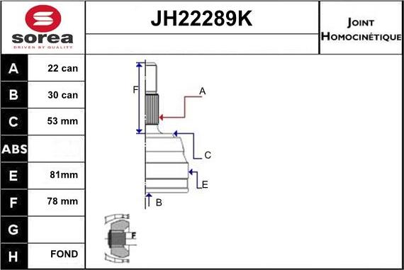 Sera JH22289K - Nivelsarja, vetoakseli inparts.fi