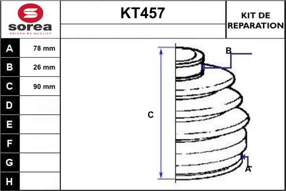 Sera KT457 - Paljekumi, vetoakseli inparts.fi