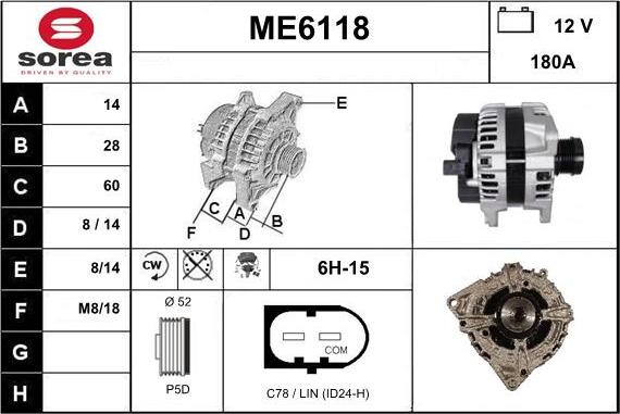 Sera ME6118 - Laturi inparts.fi